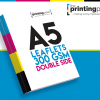 A5 Leaflet 300gsm Double
